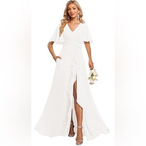 Elegant White Maxi Dress 6